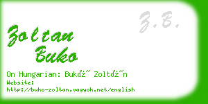 zoltan buko business card